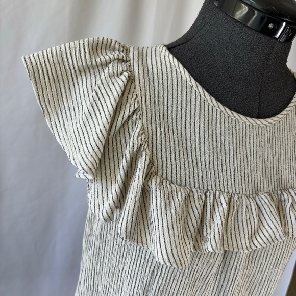 Pin Stripe Ruffle Blouse - Picture 2 of 12
